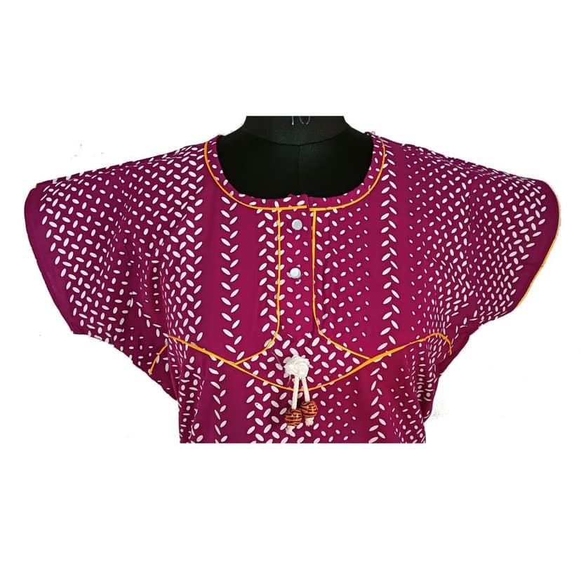 Somya pure cotton red colour capsul print xl size women cotton nighty view 2