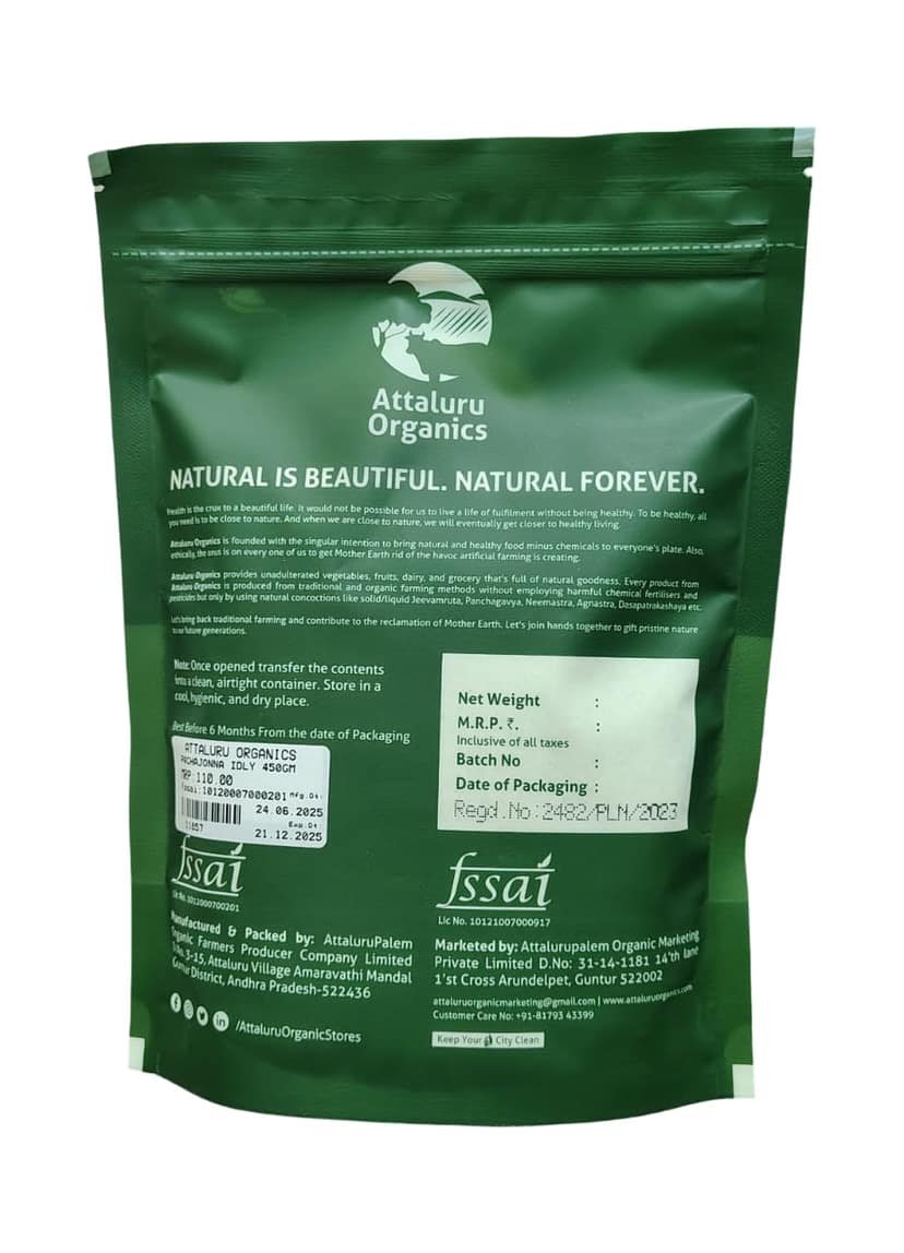 Attaluru Organics Green Jowar Idly Rawa