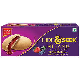 Parle Hide & Seek - Milano Centre Filled Mixed Berries Biscuits, Rich Taste, 75 G