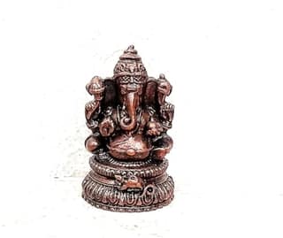 Searchers Paradise - Copper Idols of god Ganesh, 1.4 inches, Copper Handmade 40 Grams, Patina Antique Finish, Pack of 1 Piece