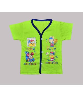TRITI Pack of 1 Unisex for Baby Cotton Shirt ( Yellow )