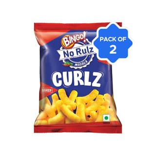 Bingo Baked No Rulz Masala Curlz Puffs - Pack of 2