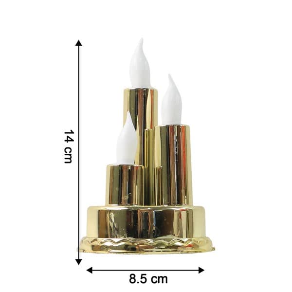 LED Flameless Candle LampTriple Candle Design (1 Pc) view 2