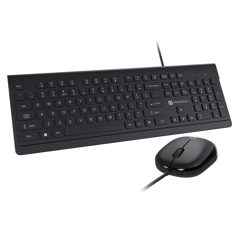 Portronics Keytonic Full-Size Keyboard - Black