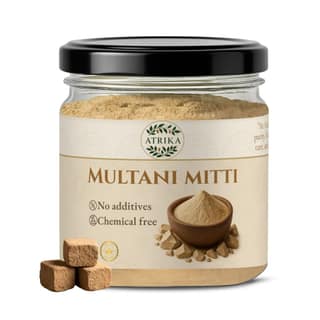Atrika Multani Mitti Powder 250g | Pure Natural Clay for Face Pack, Tan Removal, Oil Control & Acne Care | Herbal Hair & Skin Care