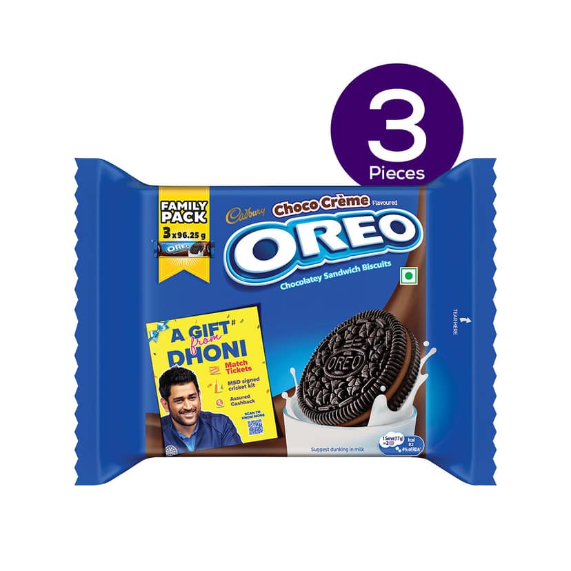 Cadbury Oreo Chocolatey Sandwich Biscuits - Choco Creme, 275 gms Combo