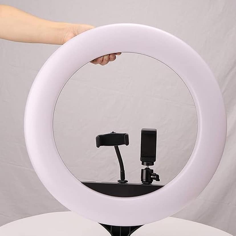 18 Inch LED Ring Light with 3 Colour Modes & 3 Mobile Holders, Remote Control (1 Set) view 5