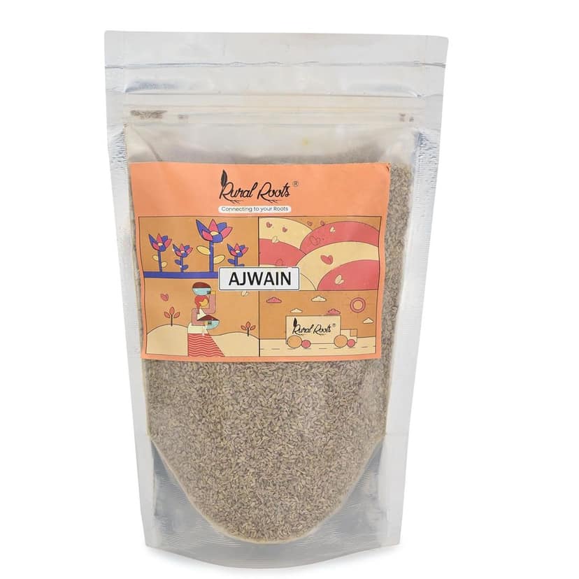 Rural Roots Ajwain Seeds - 200 Grams | Premium Carom Seeds | Aromatic & Chemical-Free | Perfect for Cooking & Seasoning | Ajwain Whole | Organic Carom Seeds | Supports Digestion & Relieves Acidity
