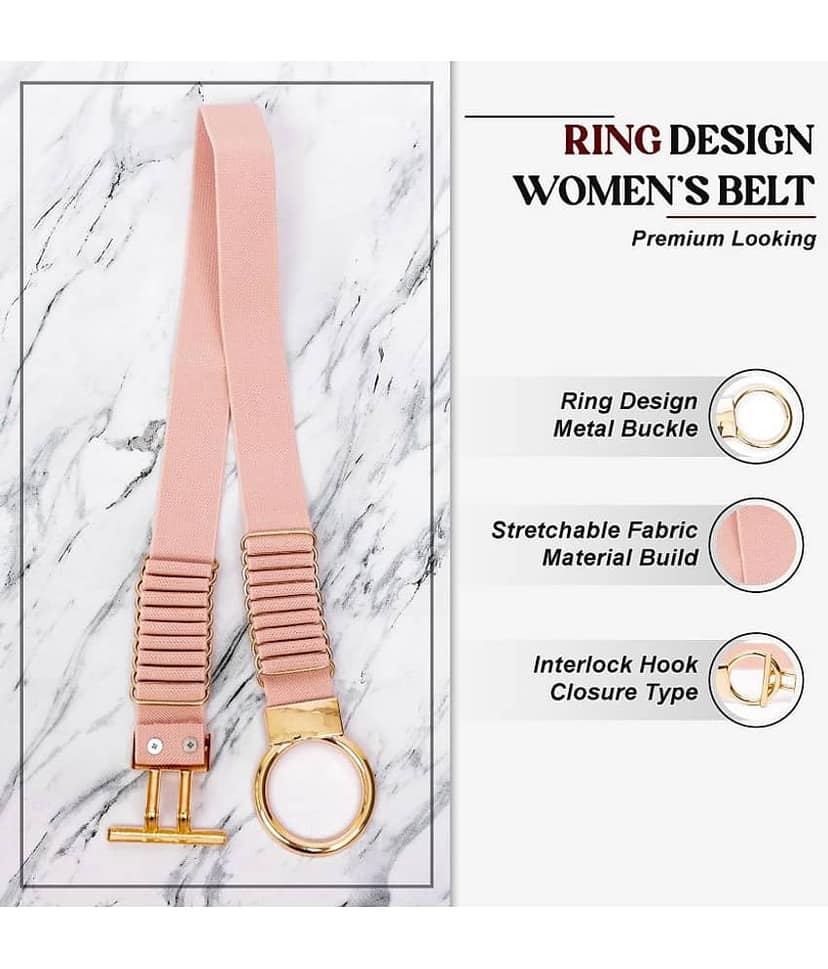 REDHORNS Fabric Women's Stretchable Belt ( Pack of 1 ) view 2