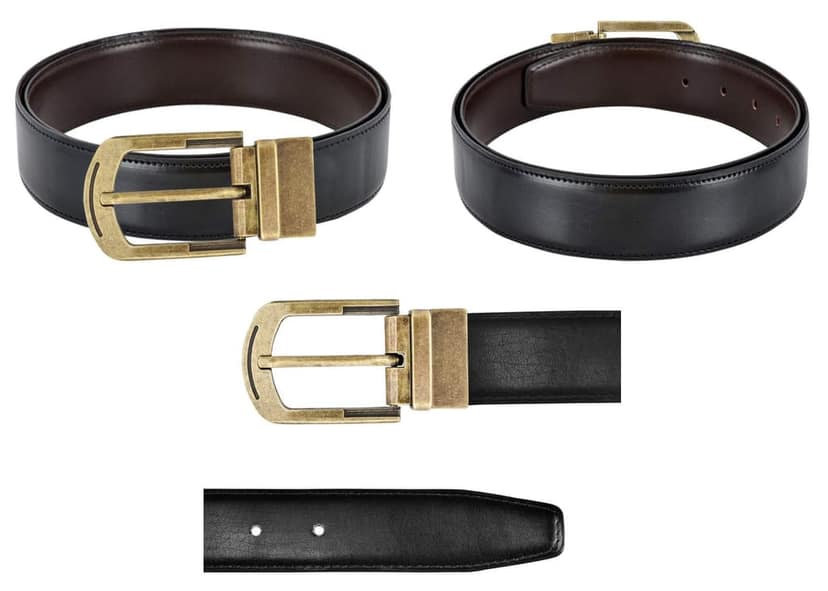 Black & Brown Reversible PU Leather Belt For Men New BT01-BKL03 view 4