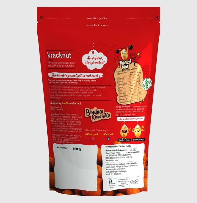 Krack Nut Coated Peanuts Thai Firangi 160g view 2