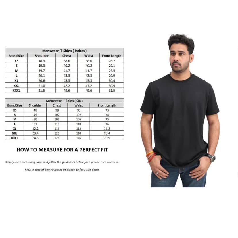 TRENDLAND Men's Pure Cotton ||180 GSM || Front Soild & Back Printed || Round Neck Half Sleeve Regular Fit T-Shirt for Men (Pack of 1) view 3