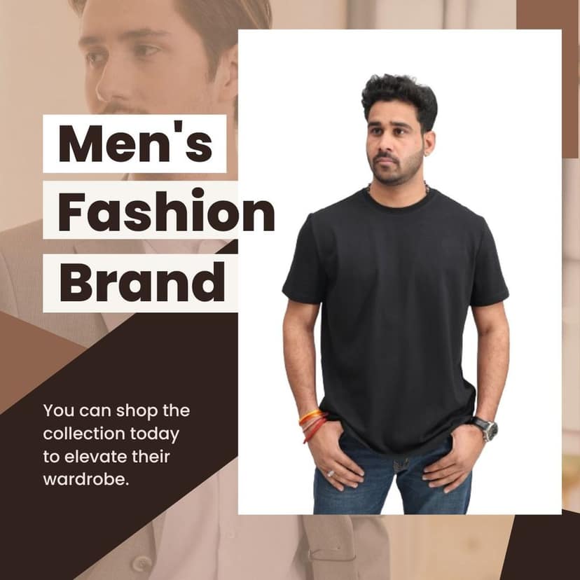 TRENDLAND Men's Pure Cotton ||180 GSM || Front Soild & Back Printed || Round Neck Half Sleeve Regular Fit T-Shirt for Men (Pack of 1) view 4