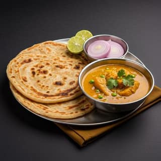 Plain Paratha Sabji