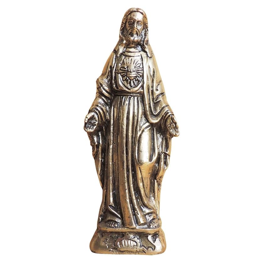 Brass Showpiece Jesus God Idol Statue - Spiritual Christian For Home & Church Decor, Height : 5.6 Inch (BSMAS1768 J) view 2