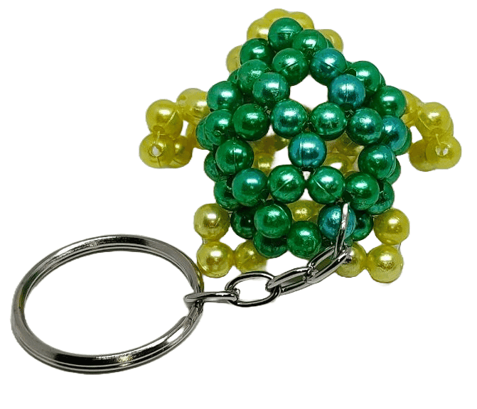 Turtle Beaded Keychain view 3