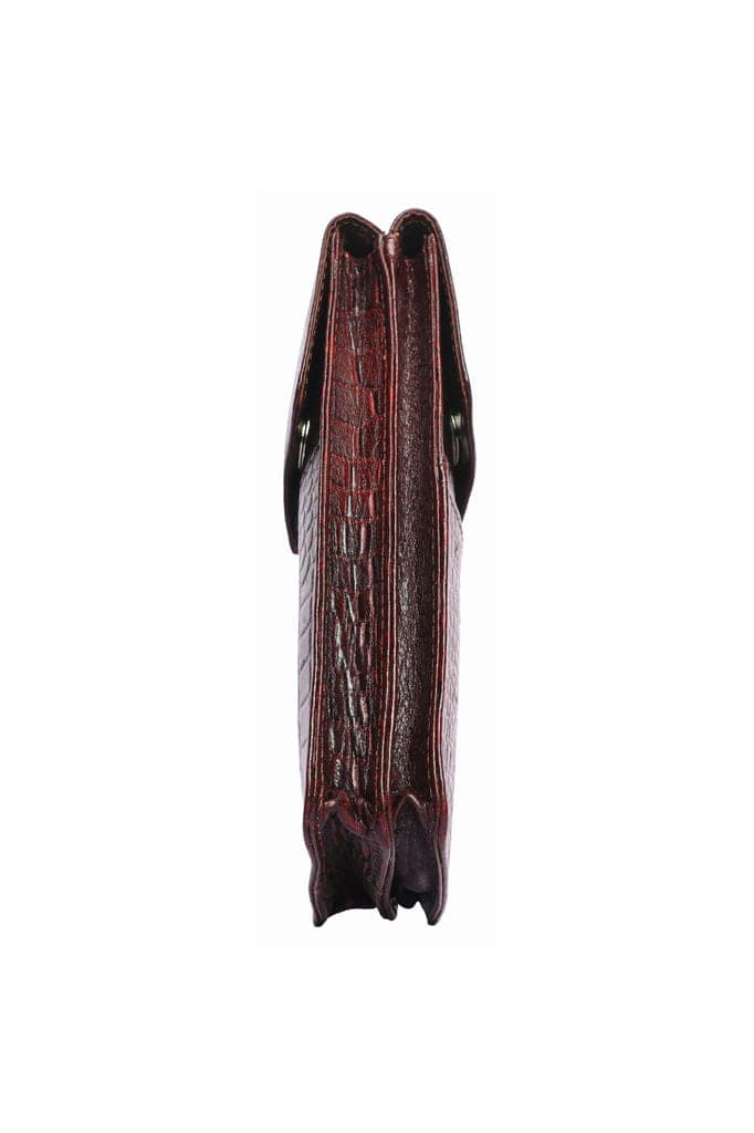 Double Pocket Leather Mobile Bag | Compact Phone Pouch view 4