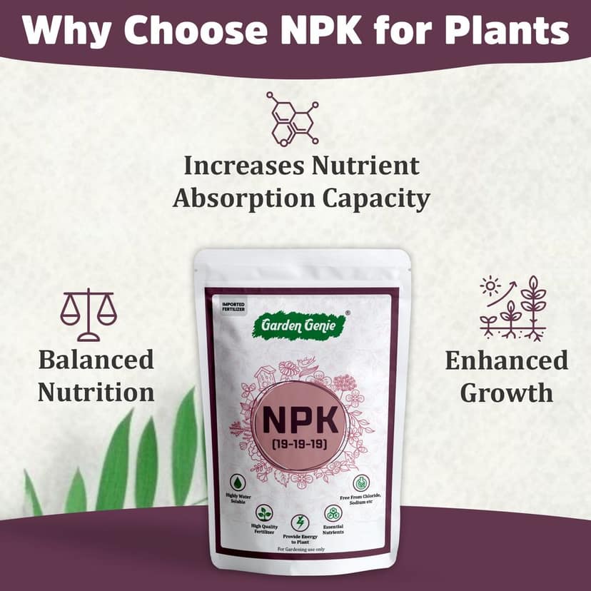 Garden Genie Npk 19 19 19 Fertilizer For Plants 380g I 100% Water Soluble I Complete Plant Food For Gardening, Growth Boost and Flowering, Powder view 2