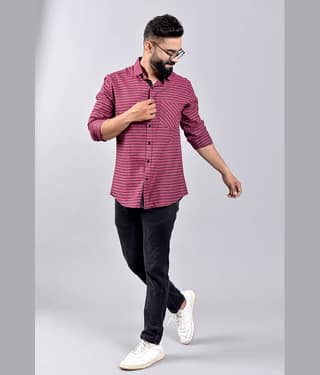 ZAMAISHA - Pink 100% Cotton Regular Fit Men's Casual Shirt ( Pack of 1 )