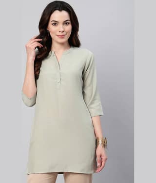 Flamboyant Women's Rayon Tunic ( Green )