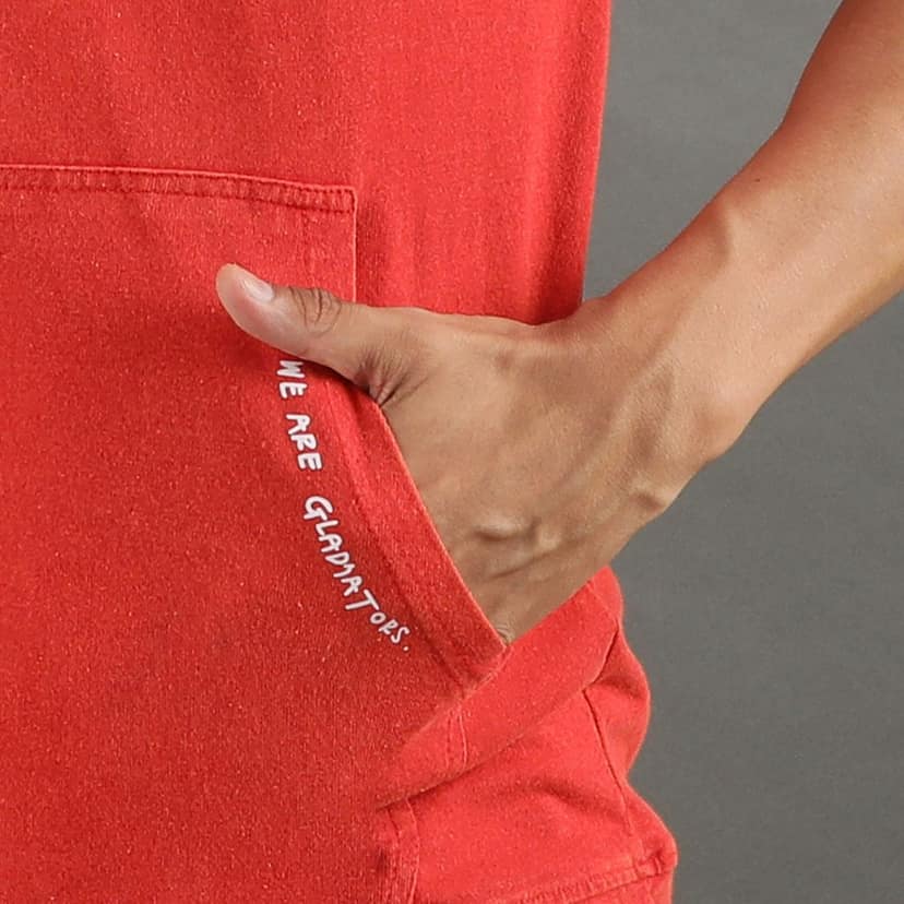 Ftx Men Solid Round Neck Kangaroo Pocket Half Sleeve Tshirt view 3
