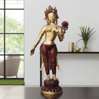 Brass Showpiece Tara Devi Statue, Height : 31 Inch (BSMAS868 A)