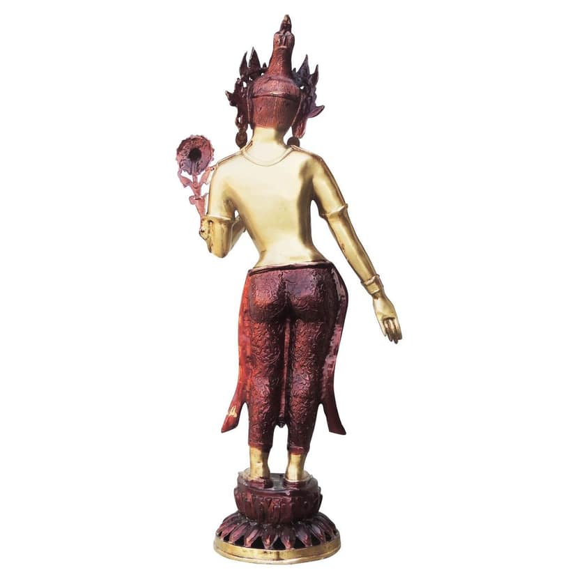 Brass Showpiece Tara Devi Statue, Height : 31 Inch (BSMAS868 A) view 3