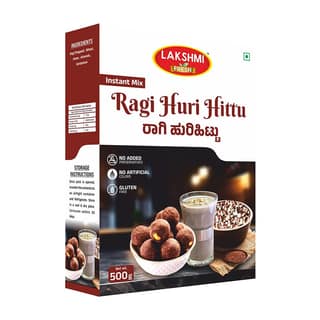 Lakshmi Fresh Special Ragi Huri Hittu 500g | Instant Ragi Malt Powder (pack of 2)