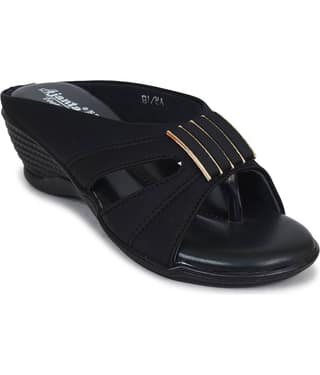 Ajanta Black Women's Slip On Heels