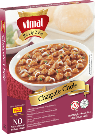 VIMAL Ready to Cook and EatCombo Pack of Chatpate Chole/Dal Makhani/Mutter Paneer/Kashmiri Dum Aloo Instant Mix Vegetarian with No Added Preservative and Colours - 300g Each (Pack of 4)