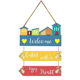 Wall Hangings for Home Decoration Items for Living Room Decor Welcome Home Wall Hanging for Home Office Decoration Handmade Craft Decorative Wall Art (WH2505)