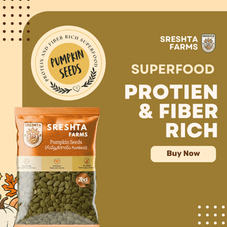 Sreshta Farms Raw Pumpkin Seeds High Protein Daily Snack