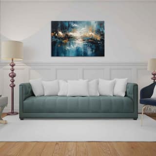 BACKDROP PAINTING 24in X 16in WITH BLACK FRAME