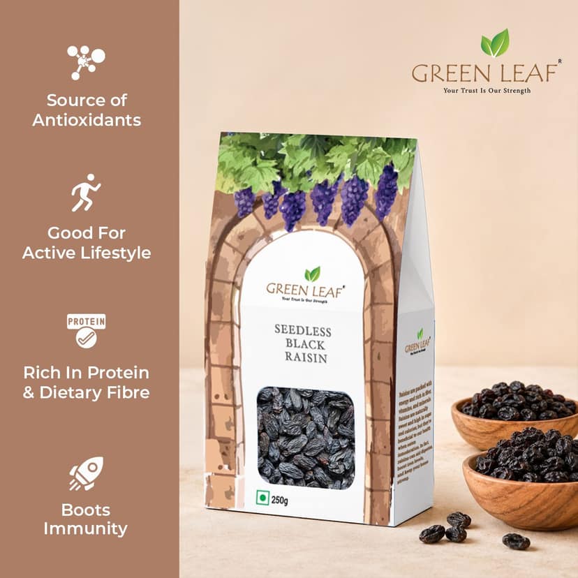 GreenLeaf Black Raisin Seedless - 250g