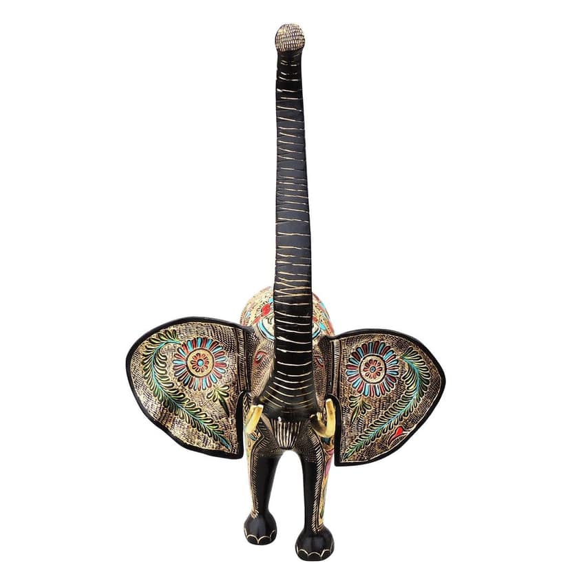 Brass Showpiece Elephant Statue, Height : 24 Inch (ANMAS242 A) view 5