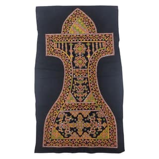 Garvi Gurjari (A Gujarat Govt Enterprise) Multicolor Hand Embroidered Yoke/Patch (GGCMEP12)