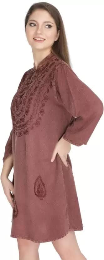 Women's Plus Size Tunic Tops Summer Long Sleeve Round Neck Blouses-Dress Ruffle Flowy Up T Shirts view 2