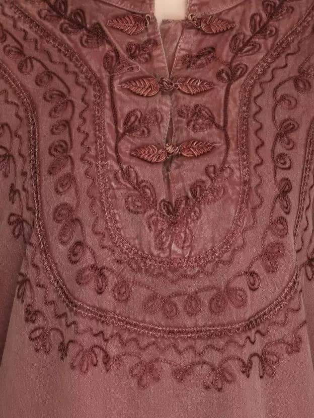 Women's Plus Size Tunic Tops Summer Long Sleeve Round Neck Blouses-Dress Ruffle Flowy Up T Shirts view 4