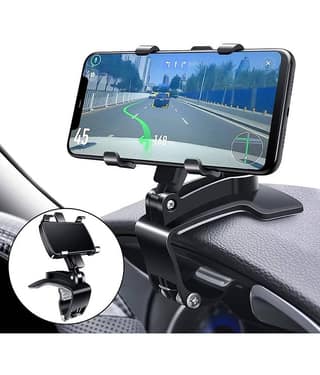 RAMDEV ENTERPRISE Dashboard & Windshield Single Clamp Car Mobile Holder - Black