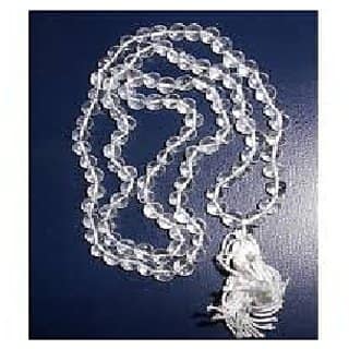 Ceylonmine Designer Sphatik Stone Beads Single Line Mala For Women Men