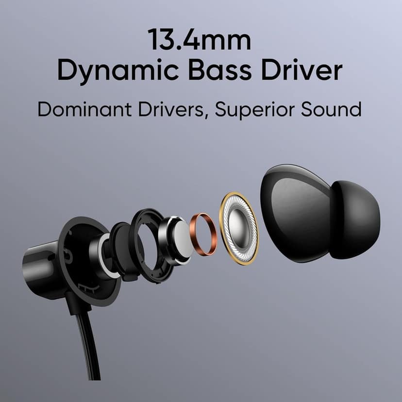 realme Buds Wireless 3 Neo in Ear Bluetooth Neckband with 13.4 Mm Dynamic Bass Boost Driver,Upto 32 Hours Playback,Fast Charge,Ai Enc,45Ms Low Latency,Ip55 Dust&Water Resistannt&Bluetooth V 5.4 Black view 9