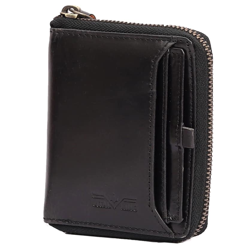 Vital King Men Travel Black Genuine Leather RFID Wallet (11 Card Slots) view 2