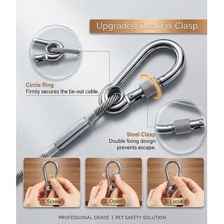 Heavy Duty Clothesline Steel Cable with Hooks for Indoor and Outdoor Drying view 8