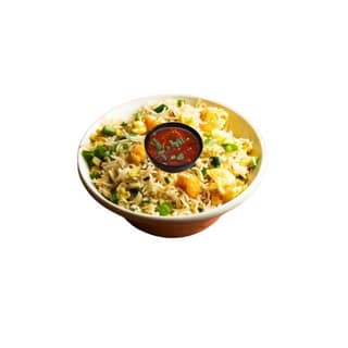 Paneer Fong Rice with Gravy