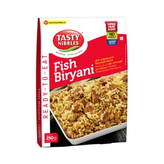 Tasty Nibbles Ready to Eat Fish Biryani 250g|No Added Preservatives Using Retort Technology