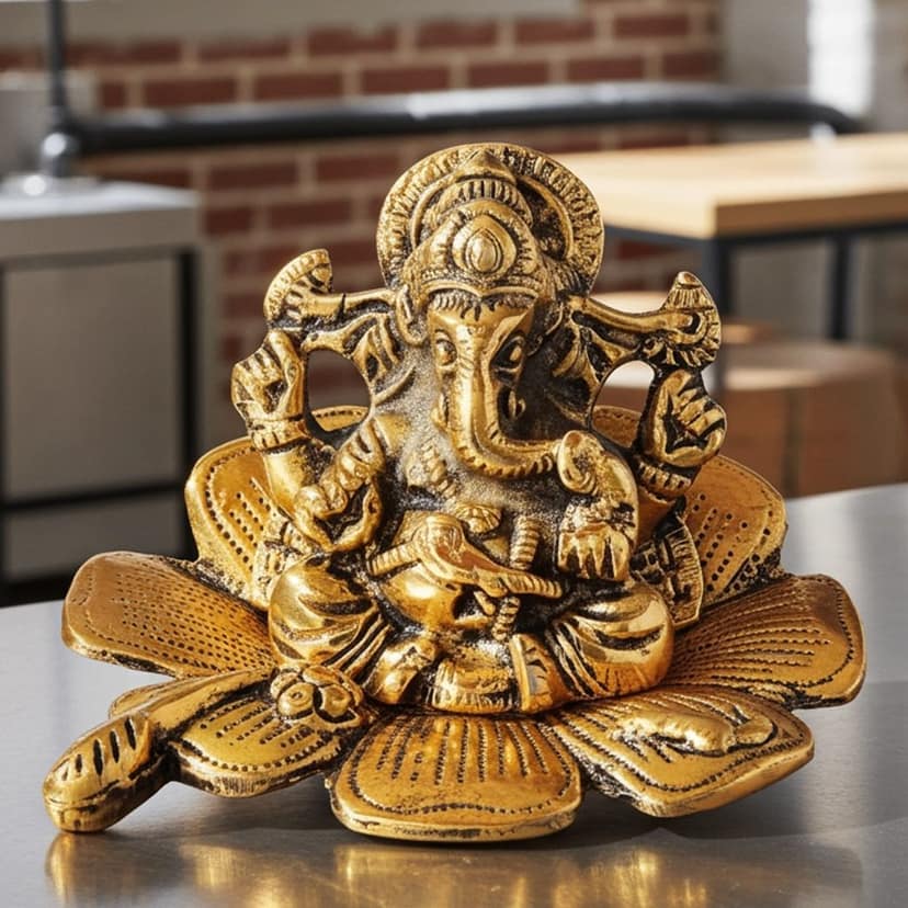 Aluminium Showpiece Gudal Ganesh (ASMAS288 G)