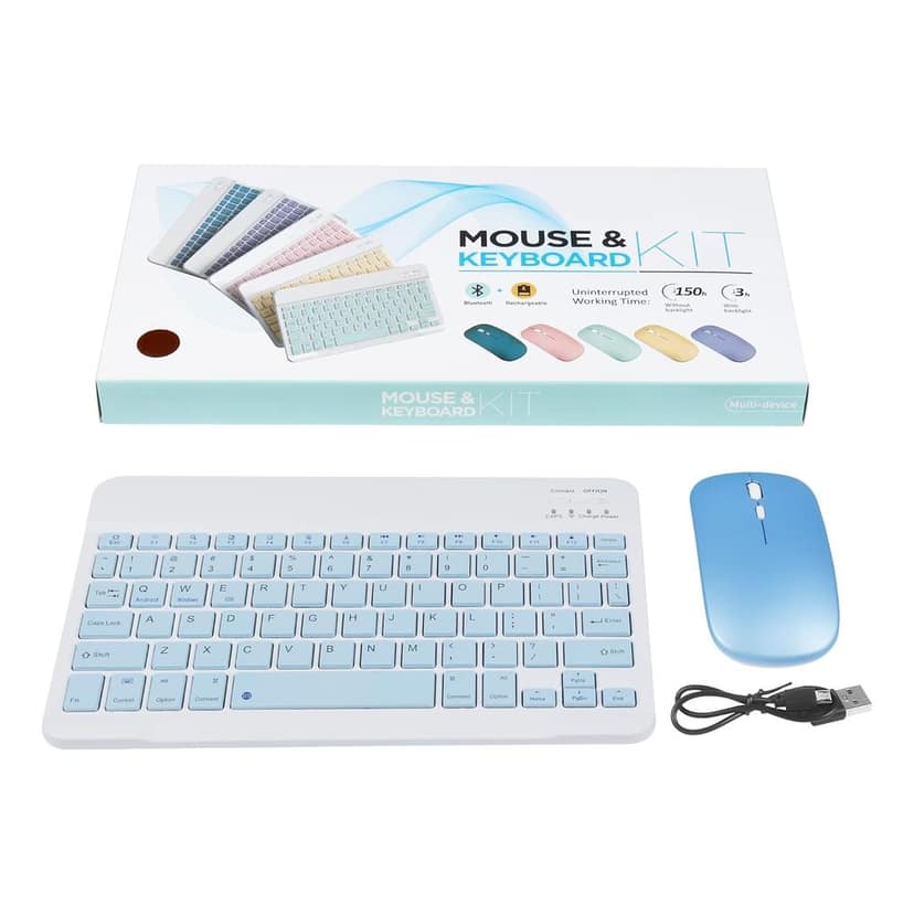 Wireless Keyboard Mouse Combo, 2.4 GHz Wireless, Wireless Keyboard for Laptop 78 Key and Mouse Set 2.4G Ultra-Thin Sleek Design