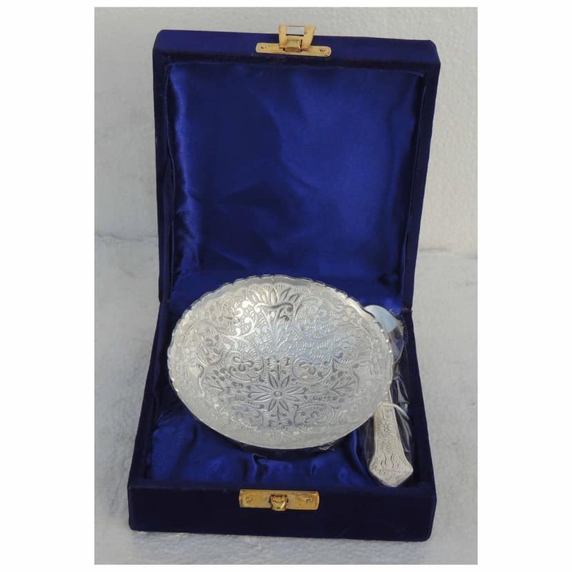 Brass Decorative Silver Bowl 4 Inch (BMAS289 S) view 3