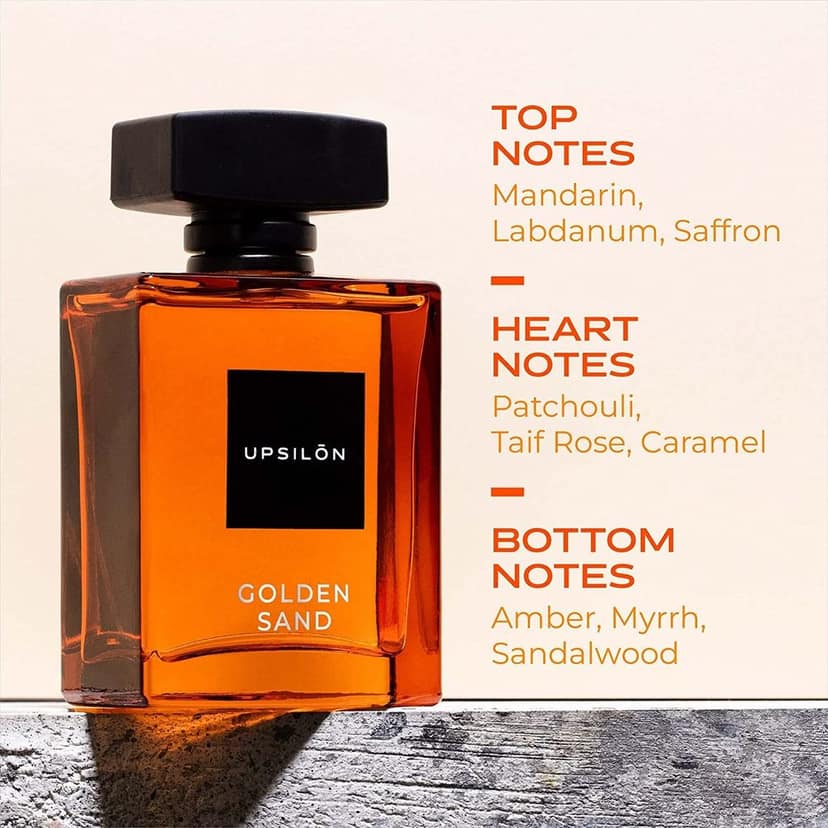 UPSILON Golden Sand Eau De Parfum with Combo of Long-Lasting Pocket Perfumes | Long Lasting Fresh & Powerful Fragrance Spray Travel Friendly Luxury Parfum Scent | Men’s Perfume | 124ml - Pack Of 2 view 3