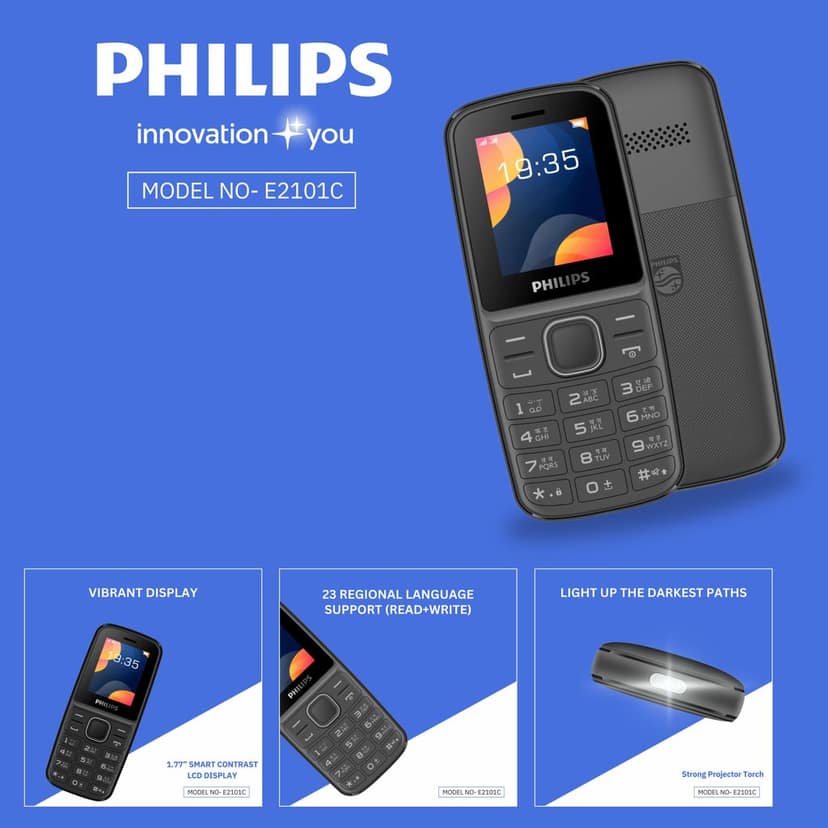 Philips E2101C Keypad Mobile Phone view 5
